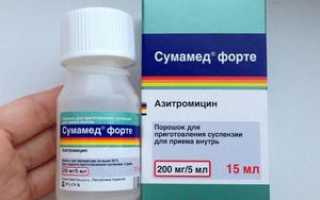 Суспензия Сумамед для детей: инструкция по применению
